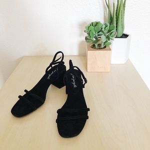 FREE PEOPLE gabby block heel in black